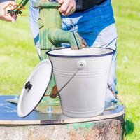 Xô Nước Men Xô Đá Có Nắp Thùng Đựng Thức Ăn 9L Có Tay Cầm Xô Sữa Để Làm Lạnh Cô Dâu Tắm Vườn Tổ Chức