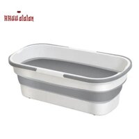 🔥Xô Silicon Di Động Cho Hộ Gia Đình Cây Lau Nhà Lớn Xô Hình Chữ Nhật Dày Nhựa Gấp Xô Rửa Xe Dễ Dàng Lắp Đặt Dễ Dàng Sử Dụng