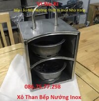 Xô than bếp nướng inox, Thùng đựng than hoa bếp nướng tại bàn giá rẻ