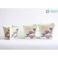 Xô thiếc vuông Vintage không quai TTTM