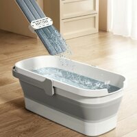 Xô xoay di động có thể gập lại Bộ cây lau nhà lau nhà Cây lau nhà thùng nhựa CA888