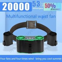 (Xóa hàng tồn kho) Quạt thắt lưng điều hòa không khí di động có pin dự phòng Đèn LED Quạt điện siêu yên tĩnh Máy điều hòa cầm tay