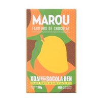Xoài Phủ Socola Đen, Mango Coated in Dark Chocolate (100g) - MAROU