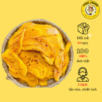 Xoài Sấy Dẻo Muối Ớt Nguyên Miếng 300gr, Đặc Biệt Chua Ngọt Cay Vừa Vị, Mềm Dẻo, Không Xơ - Ăn Vặt