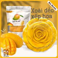 Xoài sấy dẻo xếp hoa hồng 450g - xoài hoa hồng hộp nhựa trong cao cấp - hàng xuất khẩu