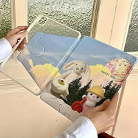 Xoay 360 Độ Thông Minh Dành Cho iPad Air 6 Ốp Lưng iPad Air 5 4 10.9 Pro 11 Người Tuyết Dễ Thương iPad 10.2 7th 9th 8th Air 3 10.5 '' Cover