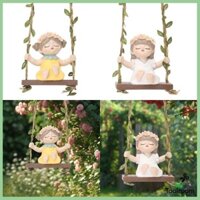 Xoay Cô Gái Tượng Sân Vườn Võng Trang Trí Nhà Quà Tặng Trang Trí Nhựa Điêu Khắc Cho Sân Sau Hàng Rào Hiên Nhà Lối Vào