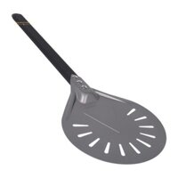 Xoay Pizza Peel với mái chèo Pizza tròn bằng nhôm 8 inch, tổng thể 23,6 inch, Phụ kiện lò nướng bánh Pizza ngoài trời
