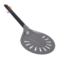 Xoay Pizza Peel với mái chèo Pizza tròn bằng nhôm 8 inch, tổng thể 23,6 inch, Phụ kiện lò nướng bánh Pizza ngoài trời