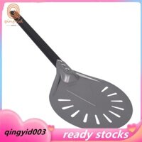 Xoay Pizza Peel với mái chèo Pizza tròn bằng nhôm 8 inch, tổng thể 23,6 inch, Phụ kiện lò nướng bánh Pizza ngoài trời