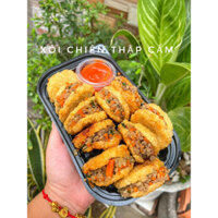 XÔI CHIÊN SỐT ỚT-Xôi Chiên chà Bông Trứng Cút