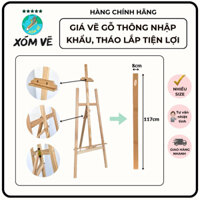 [XÓM VẼ] Giá vẽ, giá đỡ tranh gỗ thông chữ A tháo lắp, nhiều size 70-90-120-150-175cm. CÓ SHIP HỎA TỐC
