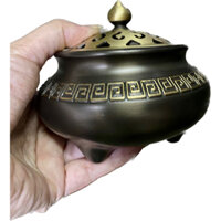 Xông Trầm Bằng Đồng Lư Đốt Trầm Bằng Đồng Loại Đẹp Nặng 850g