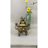 Xông trầm song long bằng đồng, lư đỉnh xông trầm bằng đồng - Đồ Đồng Đại Bái Giá Xưởng