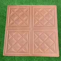 Xốp 3D giả da p8 màu nâu