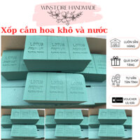 Xốp cắm hoa Lotus, xốp Oasis xanh chuyên dụng cho cắm hoa tươi hoa khô trang trí Winstorehandmade- WSXH026