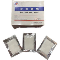 XỐP CẦM MÁU NHA KHOA - BÔNG CẦM MÁU Y TẾ HỘP 10 TÚI