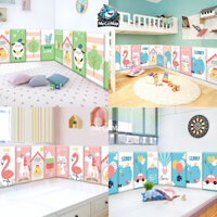 Xốp Dán Tường Chống Va Đập Cho Bé, Miếng Xốp Dán Đầu Giường 3D Hình Hoạt Hình Ngộ Nghĩnh Set 6 Tấm