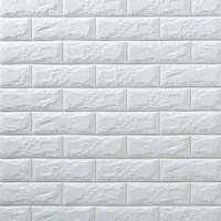 Xốp Dán Tường Giả Gạch 3D 70X77cm 3mm - Trắng