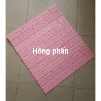 Xốp dán tường giả gạch loại dầy khổ lớn 70 x 77 cm - Hồng phấn