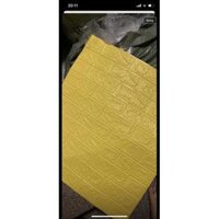 Xốp dán tường giả gạch loại dầy khổ lớn 70 x 77 cm - Vàng đậm