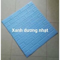 Xốp dán tường giả gạch loại dầy khổ lớn 70 x 77 cm - Xanh dương