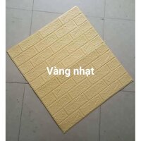 Xốp dán tường giả gạch loại dầy khổ lớn 70 x 77 cm - Vàng kem