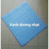 Xốp dán tường giả gạch loại dầy khổ lớn 70 x 77 cm - Xanh dương
