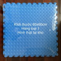 Xốp trải sàn Thảm Xốp lót sàn cho bé ghép tấm miếng Xốp Kích Thước 60x60cm Vân gỗ Gấp Gọn trải sàn nhà - Xanh