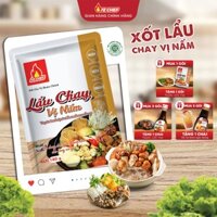 Xốt gia vị nấu lẩu chay vị nấm 180g AZ CHEF xốt gia vị hoàn chỉnh nấu lẩu cho 4 - 6 người ăn.