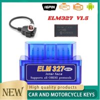 Xps obd2 super mini elm327 v2.1 bluetooth car auttrouble scanne yamaha 4pin đến 16pin obd2 xe máy xe máy yamaha 4 pin obd cáp obdii mã lỗi máy quét công cụ chẩn đoán