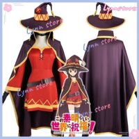 Xs-3xl Chúa Phước Lành Trên Thế Giới Tuyệt Vời Anime Trang Phục Hóa Trang Megumin Cosplay Váy Tóc Giả Mũ Bộ