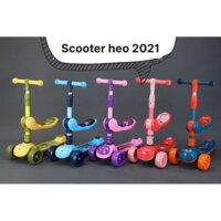 (XSH) Xe Scooter 3 Bánh hình Heo Peppa. Bánh phát sáng, Có Đèn Có Nhạc, Mẫu mới 2021