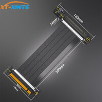 Xt-xinte 90 / 180 Độ PCI-E 4.0 16x Cáp nâng PCIe tốc độ cao 64GBS cho RTX4090 RTX3090ti RX6900XT Cáp mở rộng GPU