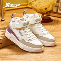 Xtep Giày Nữ Da Bề Mặt Cao Cấp Thời Trang Phong Cách Đường Phố Giày Đế Bằng Nhẹ