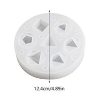 Xu 7 Hình Dices Khuôn Vuông Tam Giác Dices Khuôn Kỹ Thuật Số Trò Chơi Silicon Khuôn Móc Khóa Dices Hộp Bảo Quản Khuôn Cho Game Lo