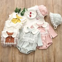 Xù Cotton Cho Bé Body Dài Tay Sơ Sinh Tập Đi Trẻ Em Bé Gái Jumpsuit Bộ Quần Áo Onesie