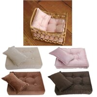 Xu Đạo Cụ Chụp Ảnh Cotton Chăn Ga Gối Cho Bé Sơ Sinh Giỏ Ảnh Nhồi Bông Gối Ảnh Phông Nền Furnitur