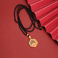 Xu hướng quốc gia, dây chuyền mạ vàng Việt Nam, phong cách cung điện, mặt dây chuyền hoa anh đào bốn lá rỗng, trang sức mới phong cách Trung Quốc cho phụ nữ, trang sức bền lâu TS6U