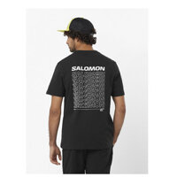 Xu hướng salomon nam cơ bản in logo chữ cái nhãn nhỏ cổ tròn thể thao áo thun ngắn tay thoáng khí 0318
