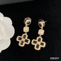 Xu hướng thời trang Xiao Xiang zuan Bông tai hạt vuông đen