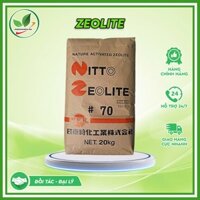 Xử lý nước Zeolite Nhật. Hấp thụ khí độc, giảm kim loại, ổn định nước, hạn chế mầm bệnh. Bao 20kg.