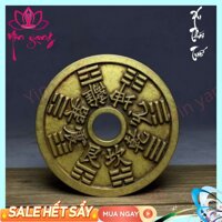 Xu Thái Tuế- Đồng Tiền Xu Âm Dương Phong Thủy Size 8cm CAO CẤP