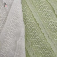 Xuân Hè Mới Lưới Móc Vải Nhiều Màu Ruy Băng Thêu Chất Liệu Ren Đại Quốc Gia Đầm Vải Dân Tộc