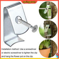 Xuân| Kẹp thực vật chịu lực mạnh Kẹp chậu hoa Giá đỡ chậu hoa bằng kim loại cho ban công Trang trí sân vườn Bộ 12 móc chậu cây treo tường cho cây trồng trong chậu cho Po