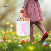 Xuân| Kích thước hoàn hảo Túi xách Phục sinh Túi Tote Phục sinh dễ thương Dung tích lớn Giỏ thỏ Phục sinh Túi đựng trứng đa năng dành cho người mua Đông Nam Á