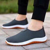 Xuân Thu Thoáng Khí Chống Trơn Trượt Chống Mài Mòn Nam Giày Nam Slip-On Giày Lười Mềm
