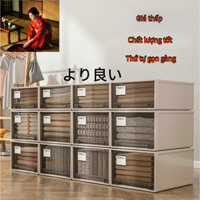 Xuất khẩu sang Nhật Bản Hộ Gia Đình Phòng Ngủ Tủ Quần Áo Ngăn Kéo Ngăn Kéo Chống Bụi Tủ Bảo Quản Màu Nâu Dày Ngăn Kéo Hộp Đựng Giày Hộp Bảo Quản