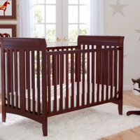 Xuất KhẩuDELTACũi Trẻ Em Bằng Gỗ Rắn Cũi Trẻ Em Có Thể Ghép Nối Giường Lớn Cao Cấp Đa Chức Năng Có Thể Điều Chỉnh Chiều