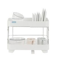 Xuất Nhật Kệ Để Chén Bát Nhựa Inox 2 Tầng Inochi Có Khay Thoát Nước Thông Minh Dùng Để Làm Giá Úp Bát Đĩa Chén Đũa Trên Chậu Rửa